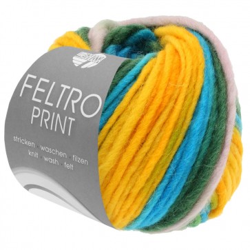 FELTRO PRINT - gelb/orange/kiwi/türkis/dunkelgrün/graubeige  - 387