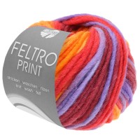 FELTRO PRINT - Lachs/Himbeer/Lila/Orange/Bordeaux - 388