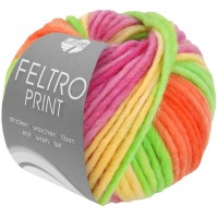 FELTRO PRINT-Gelbgrün/Orange/Pink/Narzissengelb-1305